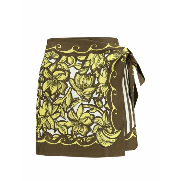 アレメ レディース スコート ボトムス Mona wrap-style mini skirt Yellow