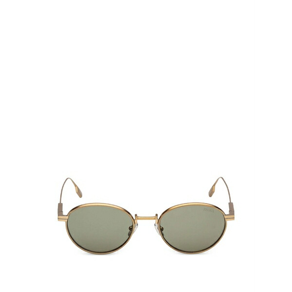 ゼニア メンズ サングラス・アイウェア 添え物 Round-frame sunglasses Gold