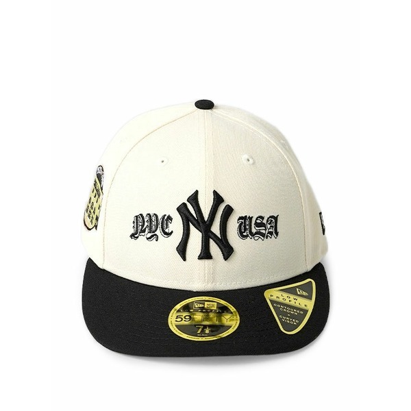 ニュー内鰓 メンズ 鳥打ち帽 付属物 X mlb cooperstown new york yankees 59fifty cap Neutrals
