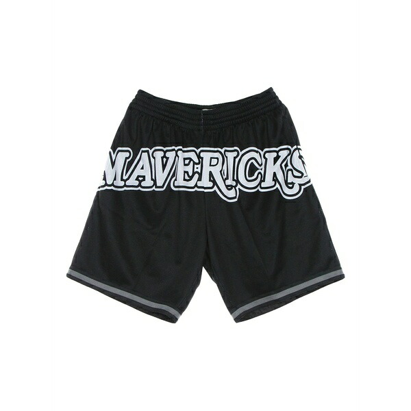 ミッチェル\u0026ネス メンズ 心地よいズボン下 ボトムス Dallas mavericks big face 3.0 shorts Black