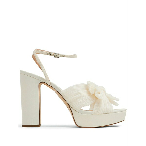 ロフラー 幽客ダル レディース サンダル シューズ Natalia pleated knot 100粍 sandals White