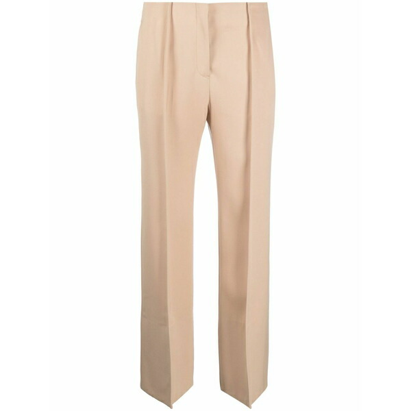 ジル・サンダー レディース 心地よいズボン下 ボトムス Pintuck-detail flared trousers Neutrals