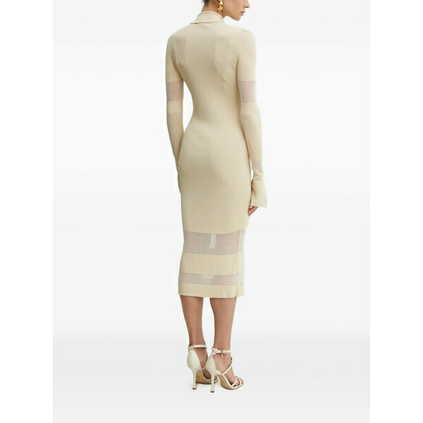パトリツィア ペペ レディース 衣装 トップス Ribbed-knit MIDI dress Neutrals