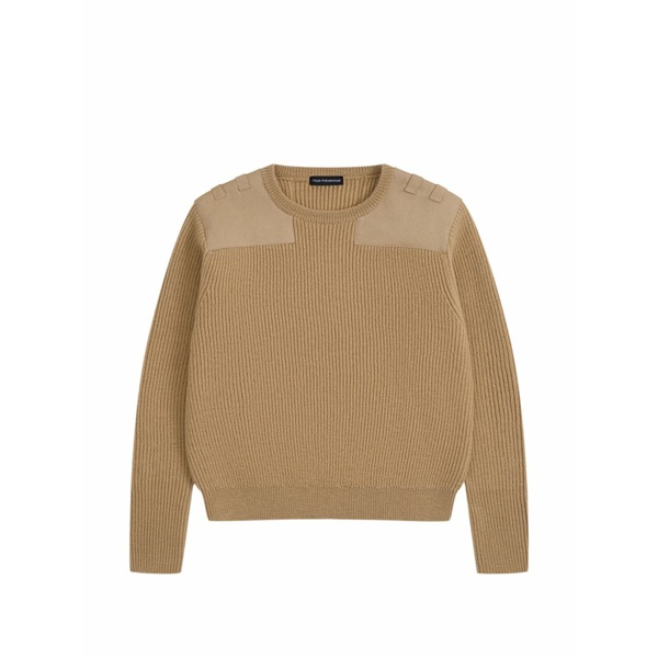 ゴーシャ ラブチンスキー メンズ 編み物\u0026スウェーター アウター Ribbed-knit elbow-patch sweater Neutrals