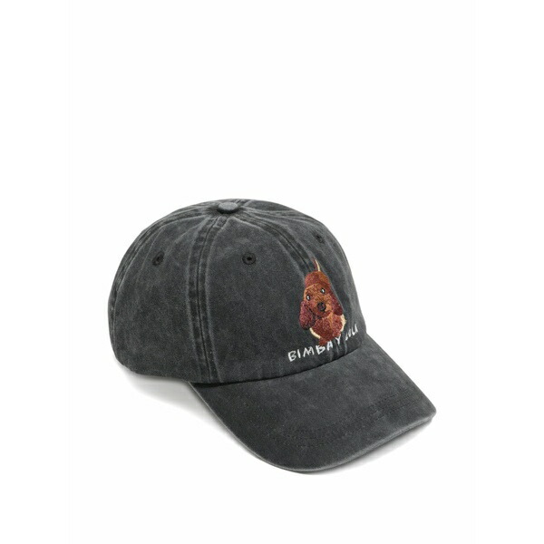 ビンバ イ ローラ メンズ 鳥打ち帽 付属物 Dog-embroidered cap Grey