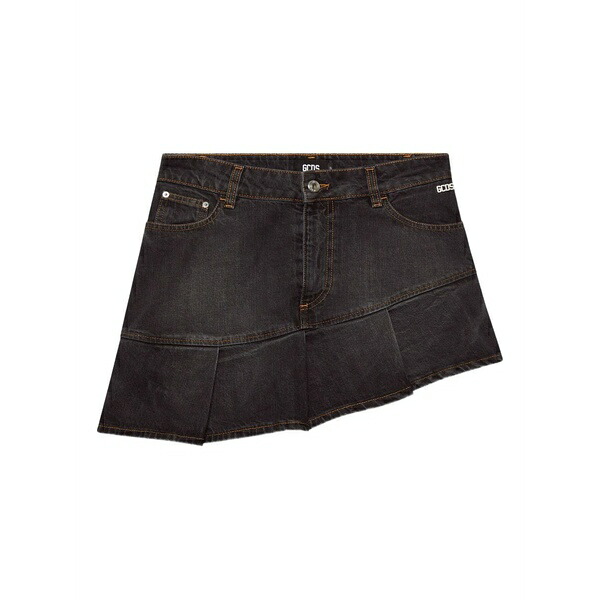 ジーシーディーエス レディース スコート ボトムス Denim mini skirt Black