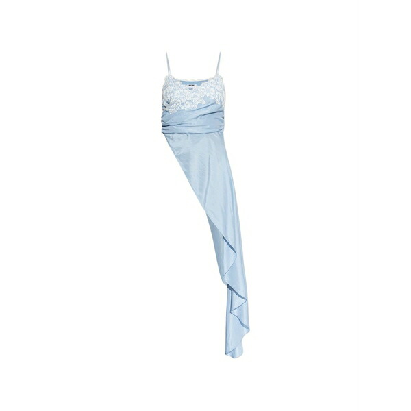 モスキーノ レディース シャツ トップス Lace asymmetric blouse Blue｜asty