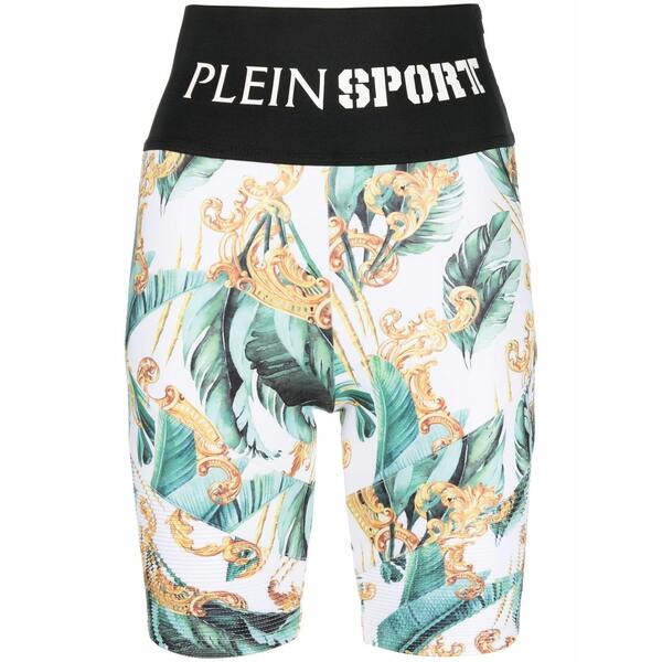 飾り気の無い運動競技 レディース 心地好いズボン下 ボトムス Logo-waistband cycling shorts White