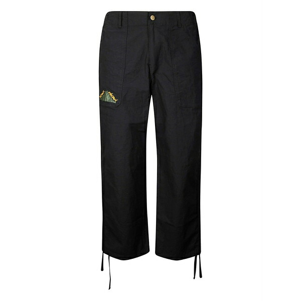 ブレインデッド メンズ カジュアルパンツ ボトムス Embroidered-pocket trousers Black｜asty
