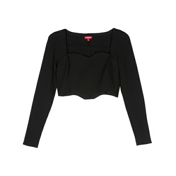 ステゥド レディース Tシャツ トップス Corde top Black|asty