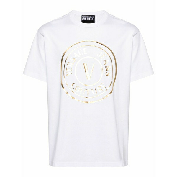 呼びりん探し回る メンズ プルオーバー トップス Logo-print cotton t-shirt White