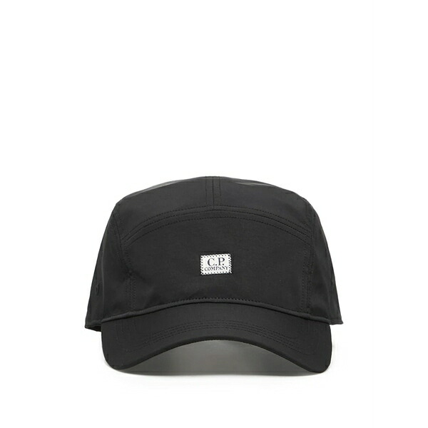 シーピーカンパニー メンズ 帽子 アクセサリー Logo-patch baseball cap Black