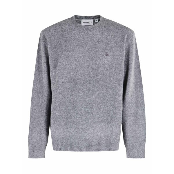 カーハート メンズ ニット&セーター アウター Logo crew-neck sweater Grey｜asty