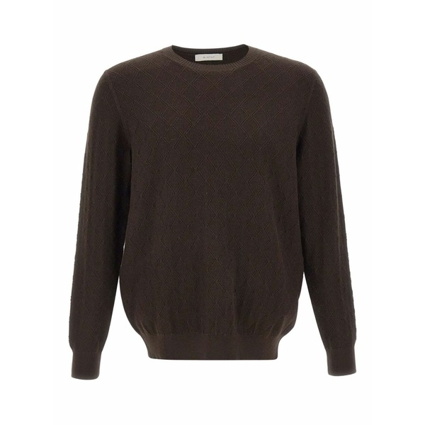 ディクタット メンズ 編み物\u0026プルオーバー アウター Diamond-pattern crew-neck sweater Brown