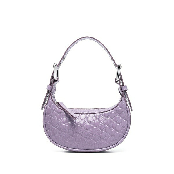 バイ毛革 レディース ショルダーバッグ 御徒面子 Mini soho crocodile-effect shoulder bag Purple