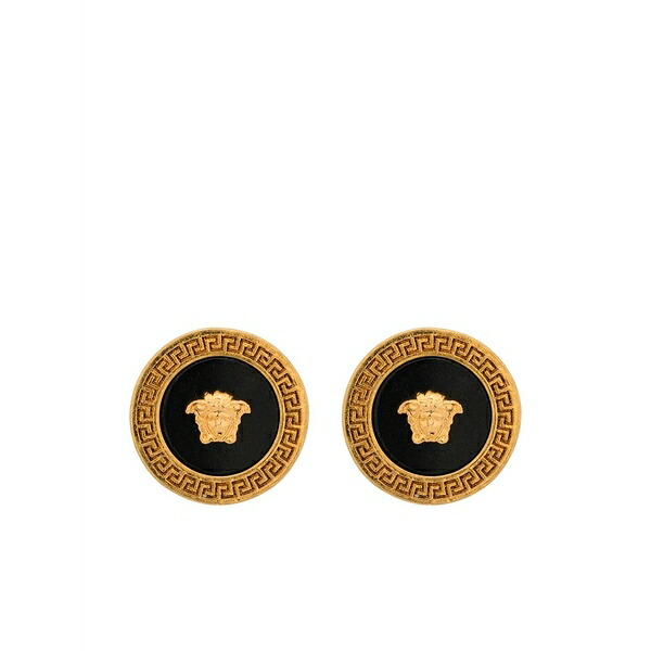 ヴェルサーチ メンズ ピアス・イヤリング 付属物 Medusa enamel stud earrings Gold