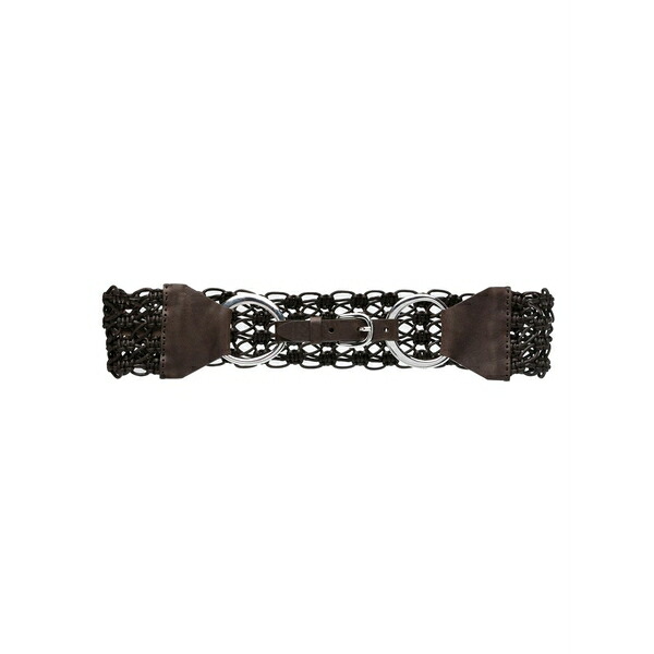 イレブンティ レディース 三尺帯 添え物 Braided leather belt Brown