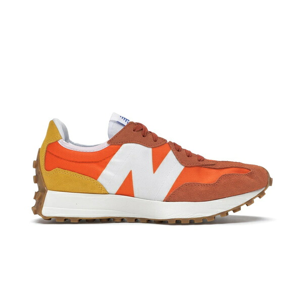 New Balance ニュー平衡にする メンズ スニーカー  【New Balance 327 Orange】  大いさ US_5.5(23.5糎) Orange/White 靴-スニーカー-メンズ靴