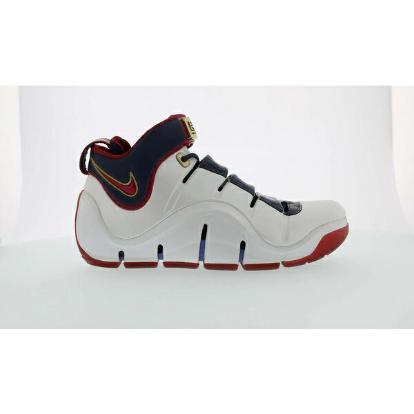 Nike ナイキ メンズ スニーカー 【Nike LeBron 4 Playoffs】 サイズ US_11(29.0cm) White/Varsity Crimson-Midnight Navy-Metallic Gold｜asty