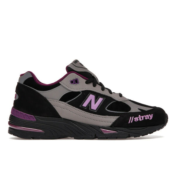 New Balance ニュー平衡にする メンズ スニーカー  【New Balance 991 Stray Rats Black】  大きさ US_8.5(26.5珊) Black/Grey/Pink