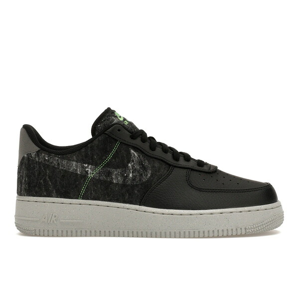 Nike ナイキ メンズ スニーカー  【Nike Air Force 1 Low 07 LV8 Black Electric Green】  サイズ US_8.5(26.5cm) Black/Electric Green/Light Bone/Clear