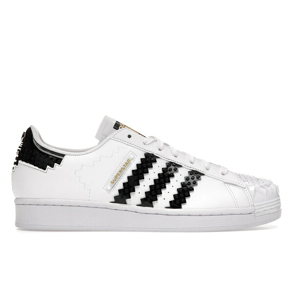 adidas アディダス メンズ スニーカー  【adidas Superstar LEGO White Black】  大いさ US_8.5(26.5珊) Cloud White/Core Black/Core Black 靴-スニーカー-メンズ靴