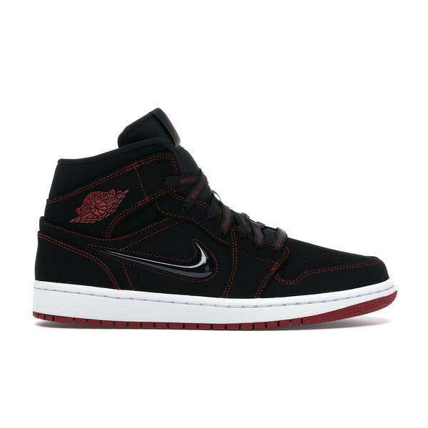 Jordan ジョーダン メンズ スニーカー  【Jordan 1 Mid Fearless Come Fly With Me】  大いさ US_10(28.0糎) Black/Gym Red-White スニーカー-メンズ靴