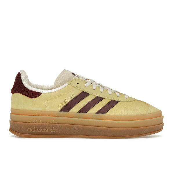 adidas アディダス レディース スニーカー 【adidas Gazelle Bold Almost Yellow Maroon (Women's)】 サイズ US_7.5(24.5cm) Almost Yellow/Maroon/Wonder White｜asty