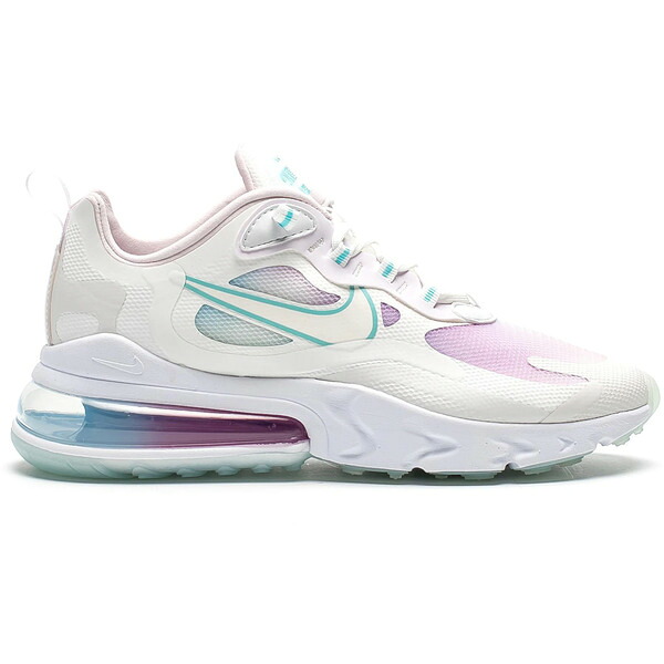 Nike ナイキ レディース スニーカー  【Nike Air Max 270 React Summit White Bleached Aqua (Women\u0027s)】  大きさ US_8(25.0糎) Summit White/Bleached Aqua-Light Violet-Sail