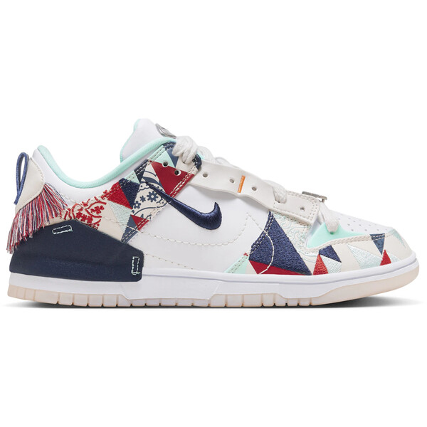 Nike ナイキ レディース スニーカー 【Nike Dunk Low Distrupt 2 Native Patterns (Women's)】 サイズ US_9.5(26.5cm) White/Midnight Navy/Sail/University Red/Clear Jade|asty