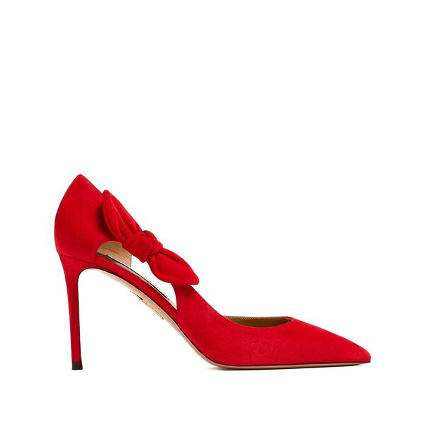 アクアズーラ レディース パンプス シューズ 105粍 very bow tie pumps Red