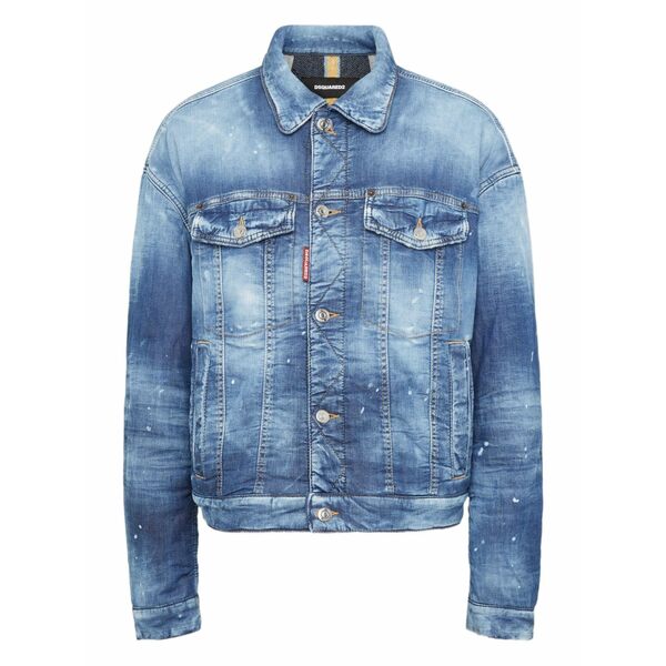 ディースクエアード レディース 上衣＆上衣 アウター Washed denim jacket Blue