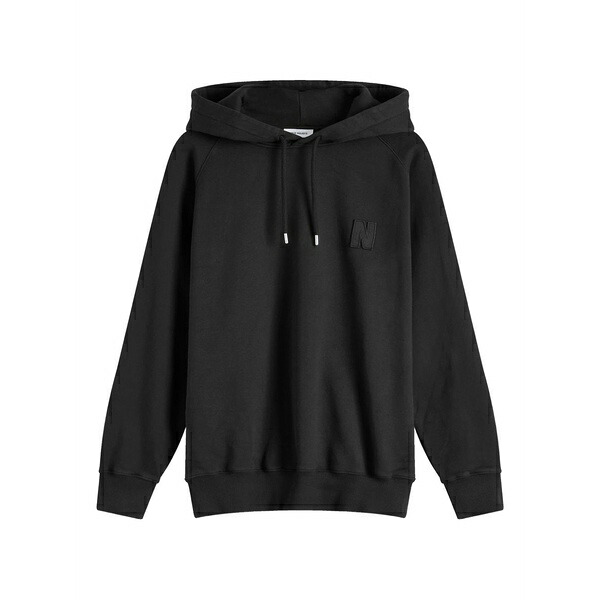 ノースプロジェクト メンズ パーカー・スウェットシャツ アウター Logo-patch hoodie Black｜asty