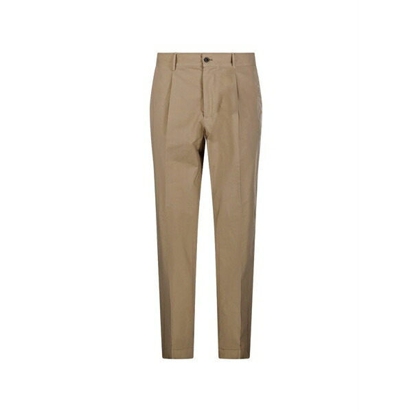 サンタニエロ メンズ カジュアルパンツ ボトムス Pleated elasticated-waistband trousers Neutrals|asty