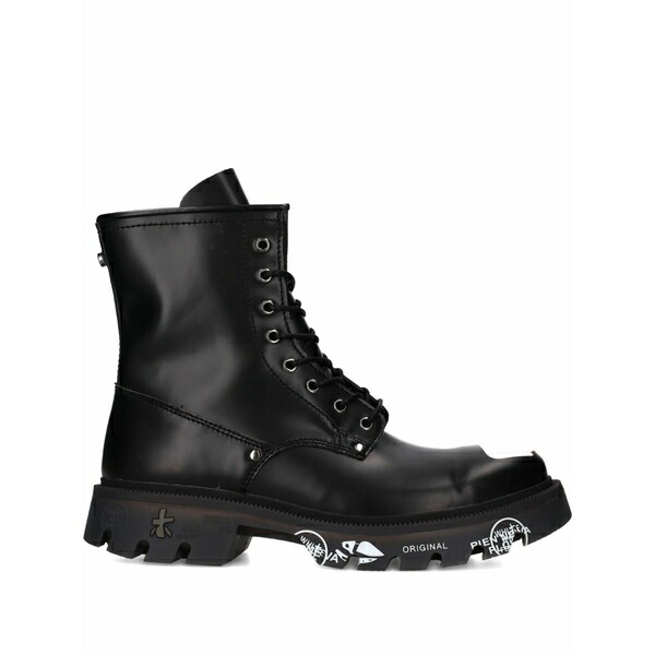プレミアータ メンズ ブーツ シューズ Brixton lace-up metal boots Black