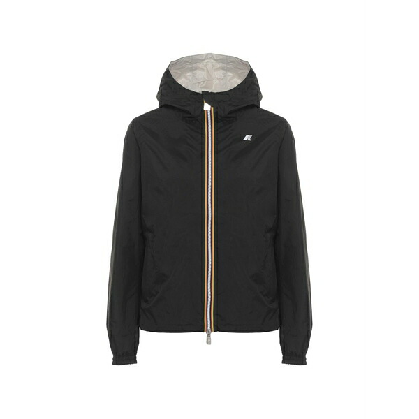 ケイウェイ レディース ジャケット&ブルゾン アウター Hooded reversible nylon jacket Black|asty
