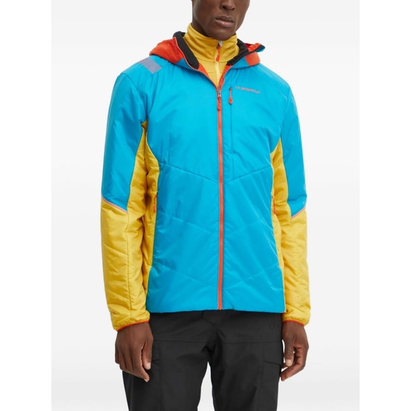 ラスポルティバ メンズ 上衣＆上衣 アウター Hooded quilted-design jacket Blue メンズファッション-コート・ジャケット