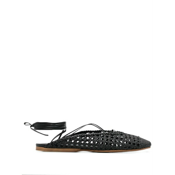 フォルテ フォルテ レディース パンプス シューズ Interwoven flat pumps Black