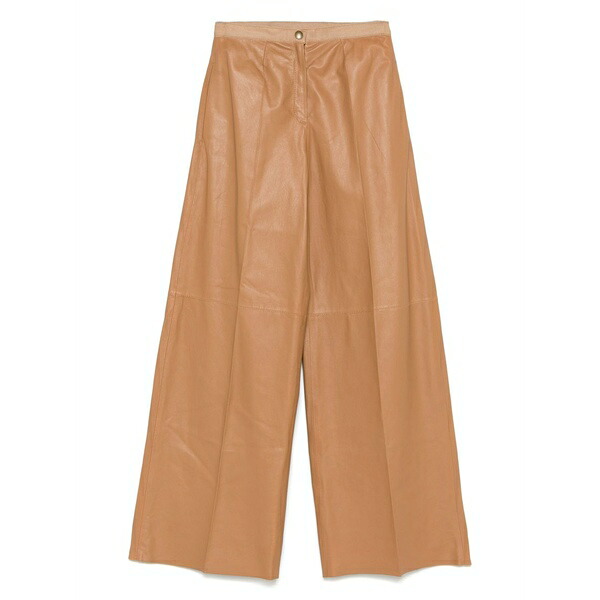 フォルテ フォルテ レディース カジュアルパンツ ボトムス Leather trousers Brown｜asty