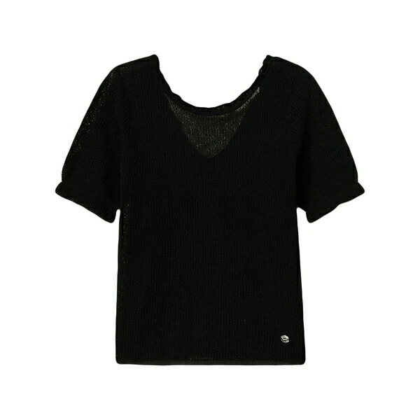 ツインセット レディース Tシャツ トップス Floral jacquard top Black｜asty