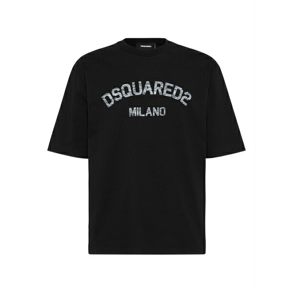 ディースクエアード メンズ プルオーバー トップス Faded milano t-shirt Black