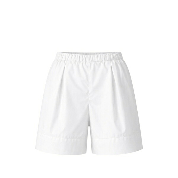 リビアナコンティ レディース 心地好いズボン下 ボトムス Pleated elasticated-waist shorts White