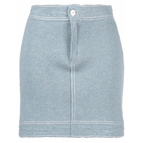 バリー レディース スコート ボトムス Contrast-stitch mini skirt Blue