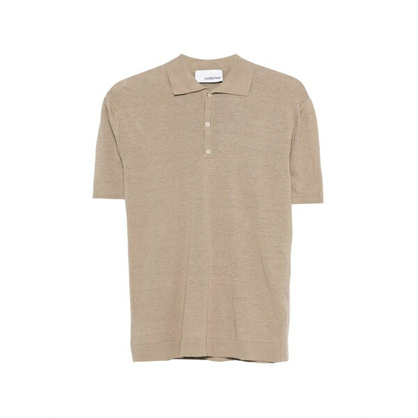 御召しものメイン メンズ スポーツシャツ トップス Putri buttoned short-sleeve polo shirt Neutrals