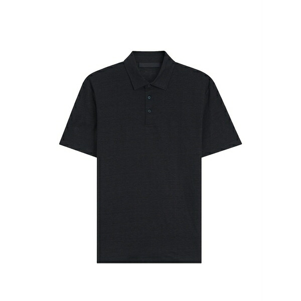 元締め メンズ スポーツシャツ トップス Parris button polo shirt Black