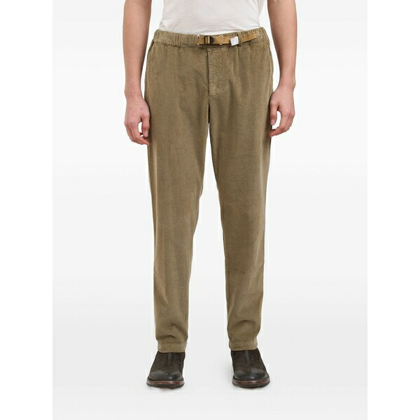 白いこと真砂 メンズ 心地好いズボン下 ボトムス Corduroy-texture trousers Green