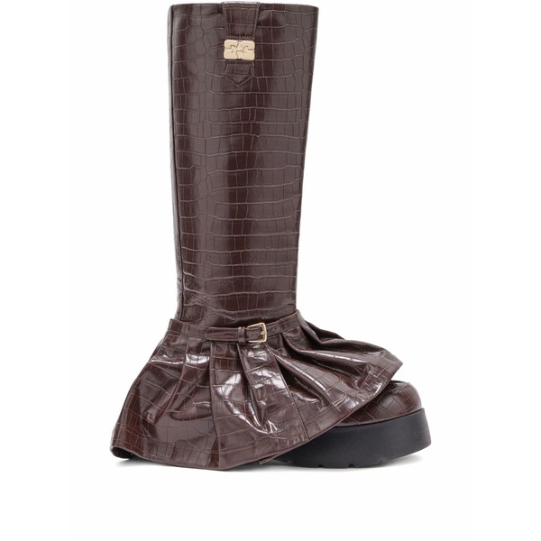ガニー レディース ブーツ シューズ Embossed boots Red