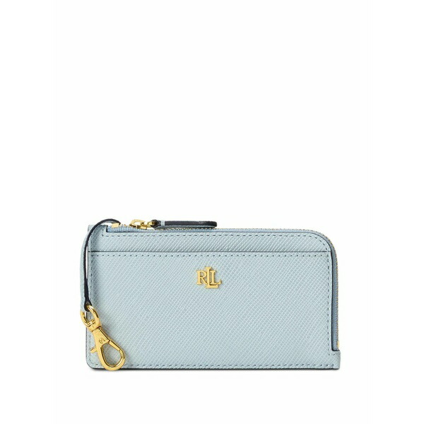 ラルフローレン レディース 紙入れ 付属品 Logo-plaque leather wallet Blue