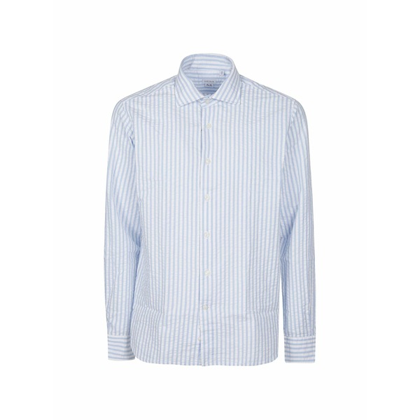 オリアン メンズ シャツ トップス Striped shirt White|asty