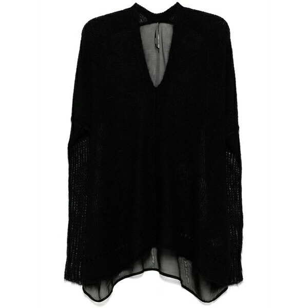 マスナダ レディース 編み物\u0026プルオーバー アウター Scollo v-neck jumper Black